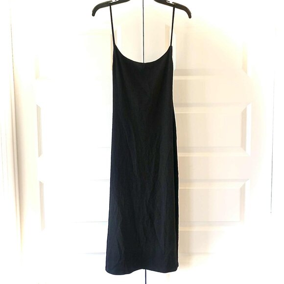 NWT REFORMATION Kelsee Rib Knit Strappy Midi Dress Scoop Back Black S MSRP $148 - Picture 3 of 6